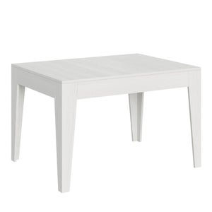 Bibi mesa de comedor extensible 90 x 120 - 180 cm madera blanca