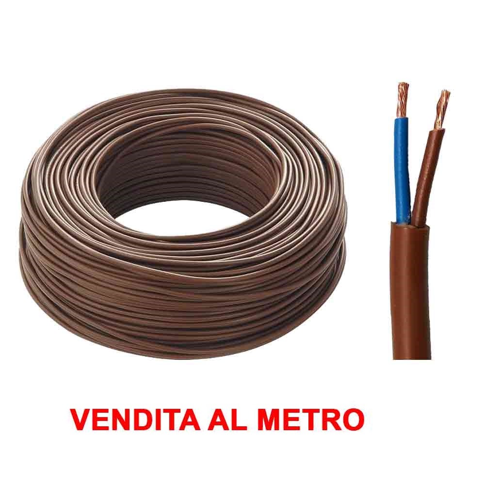 Cavo elettrico bipolare FS18OR 2 x 2-5 marrone vendita al metro