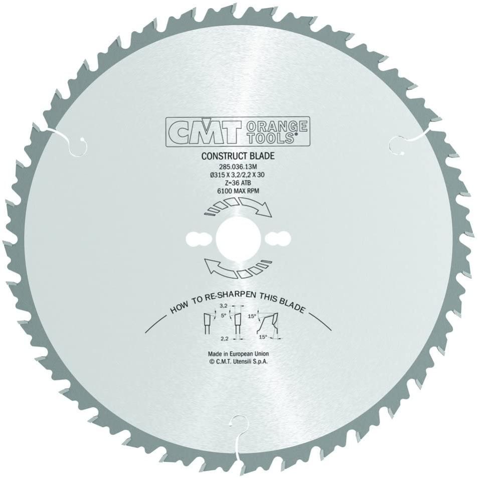 Lame Circulaire CMT 272.305.72M - 305mm X 2.6/1.8mm - 72 Dents - Pour Bois Tendre/Dur Et Multicouche
