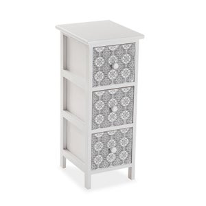Armoire Salle De Bain étroite 84x31x19 Cm - 3 étagères, Acier Argent, Rangement Compact Moderne