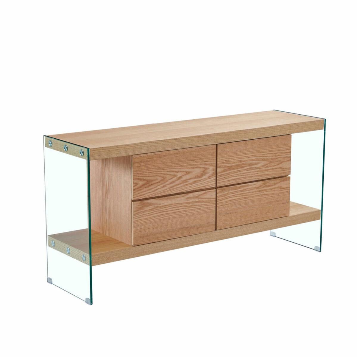 Credenza DKD Home Decor S3023496 Cristallo Trasparente MDF Marrone