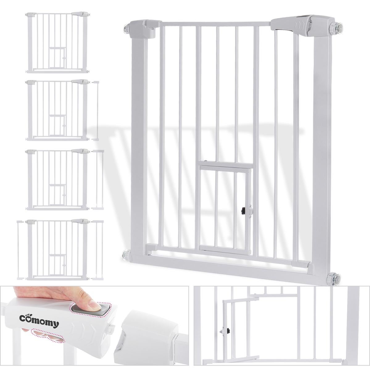 Relaxdays Cancelletto Per Bambini, Barriera Per Cani E Neonati Recinzione Per Scale Cancellino Hxl 92 X 154 Cm Grigio 84653905