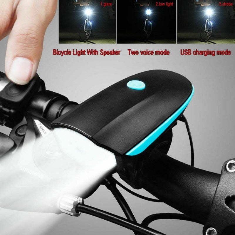 Auplew Luce per Bicicletta 2PCS 5LED Luci per Bicicletta Set Lampada per Bicicletta Ricaricabile USB Approvata 