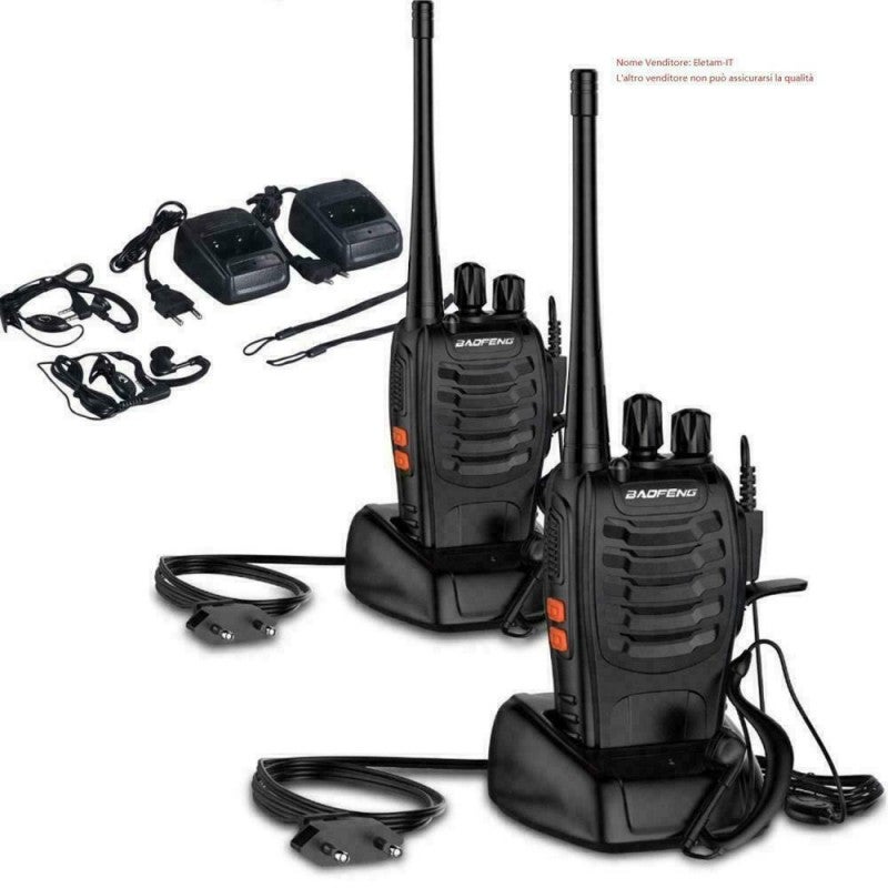 4 Ricetrasmittenti Boafeng Radio Uhf 400-470 Mhz Walkie Talkie Two-Way 16 Canali 