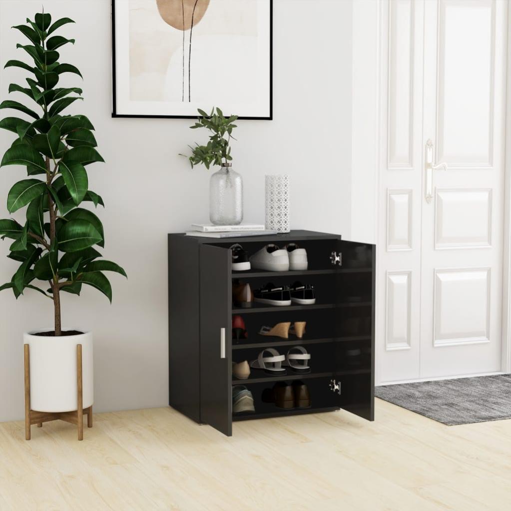 Armoire à chaussures Gris brillant 60x35x70 cm Aggloméré vidaXL Leroy