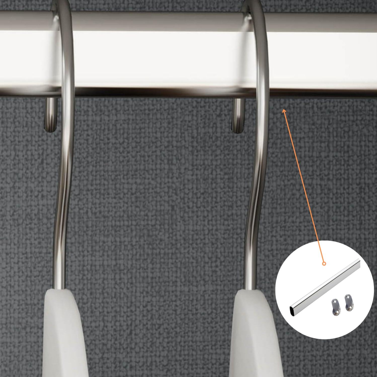 Asta Armadio Appendiabiti Tubo Barra Guardaroba Oro - Foto 3