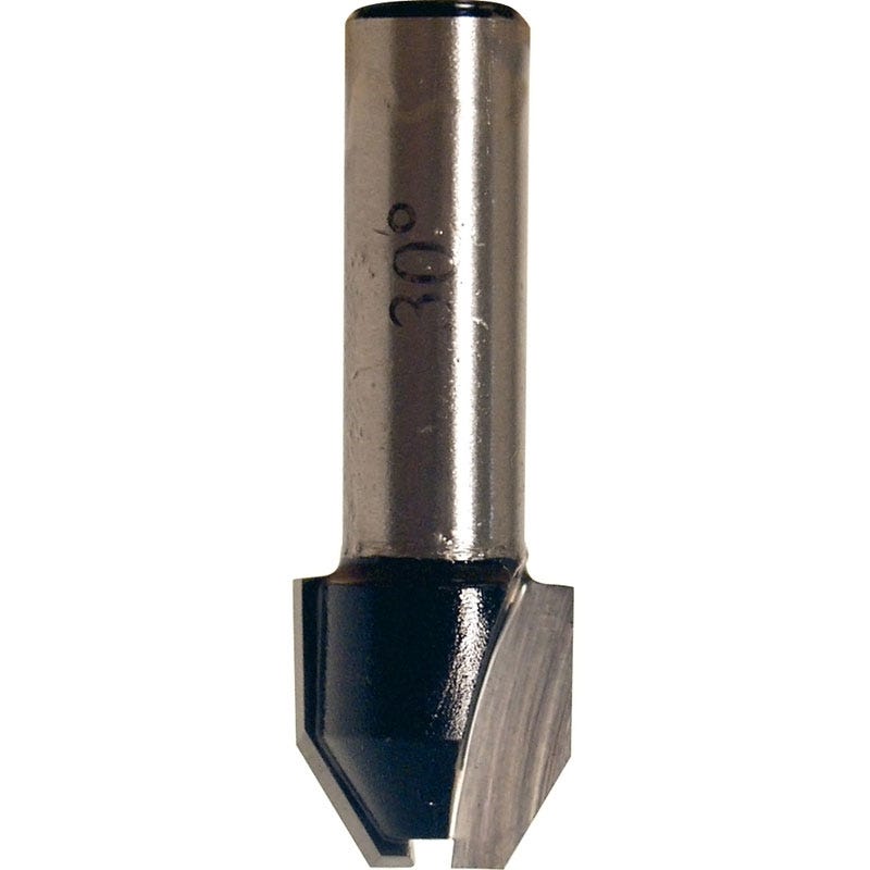Fraise d'affleureuse combinée - Angle : 30° - Diamètre : 12 mm - Longueur  utile : 13 mm - Queue : 8 mm - LEMAN