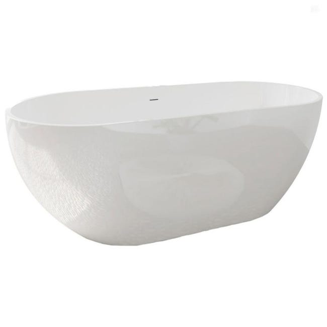 Sanycess Rondo Sanycces - Baignoire Rondo 150X75X57Cm Sanydur Blanc Brillant | Leroy ...
