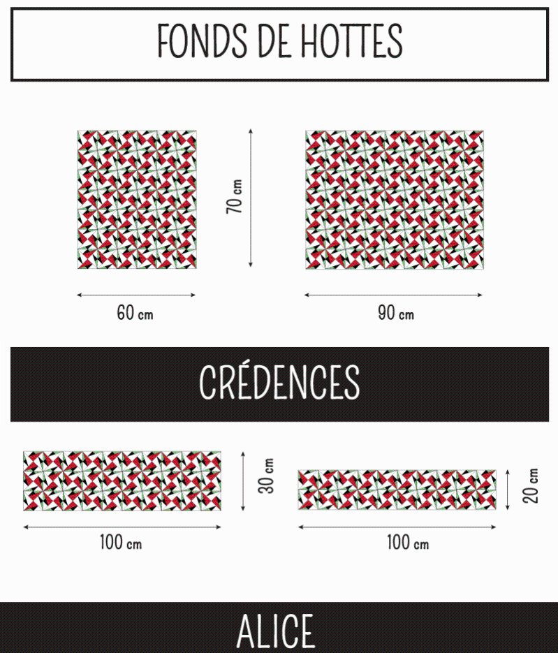 Fond de Hotte Alu adhésif ALICE 90 cm x 70 cm Ma Nouvelle Déco - 4