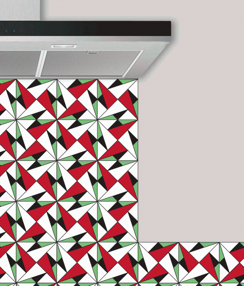 Fond de Hotte Alu adhésif ALICE 90 cm x 70 cm Ma Nouvelle Déco - 2