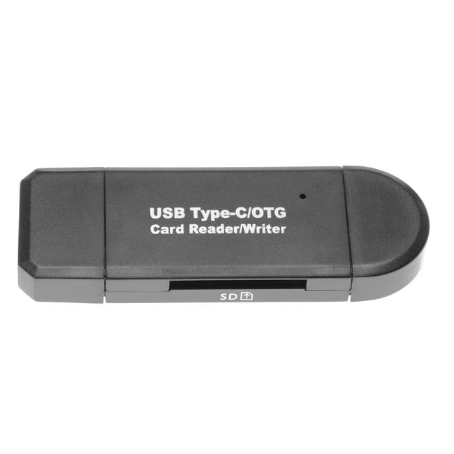 Vhbw SD card reader adattatore OTG 3in1 da USB, USB micro-B, USB-C 3.1 a  slot micro-SD/SD compatibile con memory card, smartphone, tablet, laptop