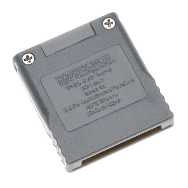 Vhbw Adaptateur de carte SD compatible avec Nintendo GameCube, Wii -  convertisseur carte mémoire SD, gris
