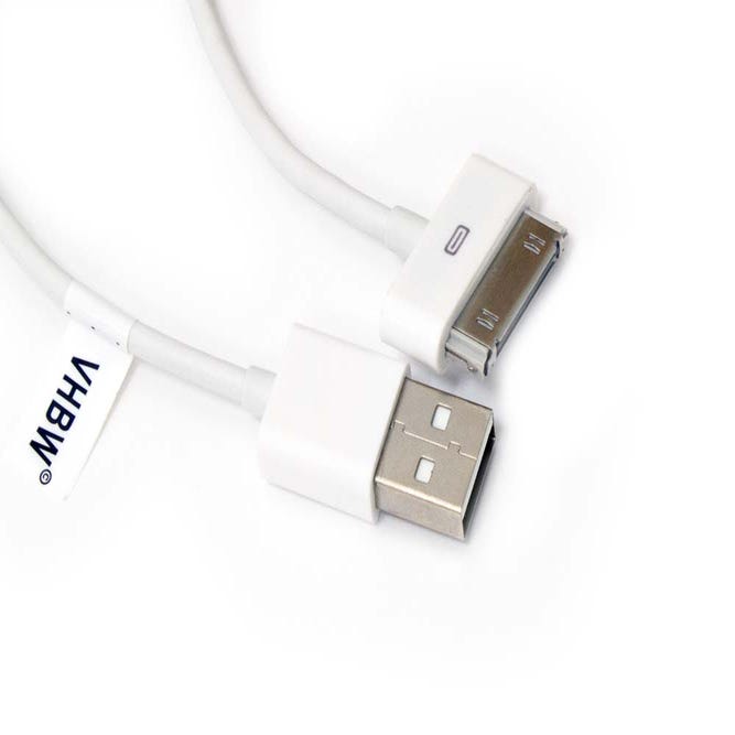 Vhbw câble de données USB (type A sur lecteur MP3) compatible avec Apple  iPod mini 1 Gen. - A1051, mini 2 Gen. - A1051 lecteur MP3 - blanc
