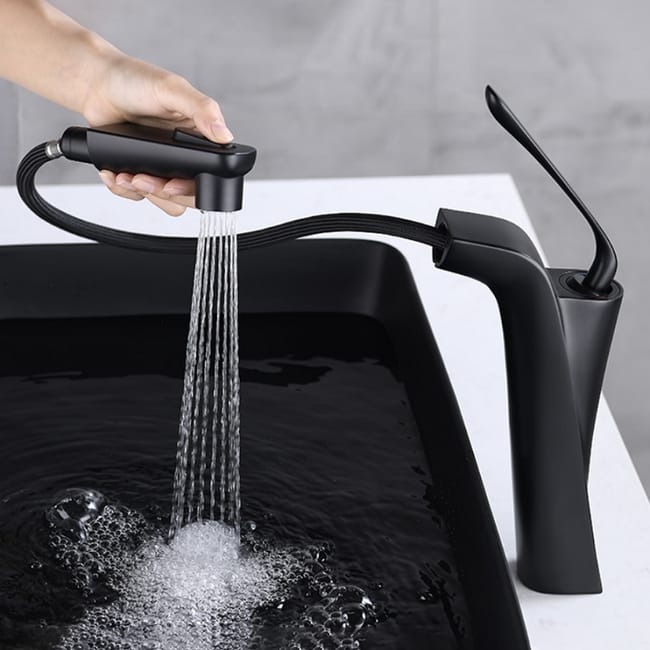 Grifo baño best sale negro leroy merlin