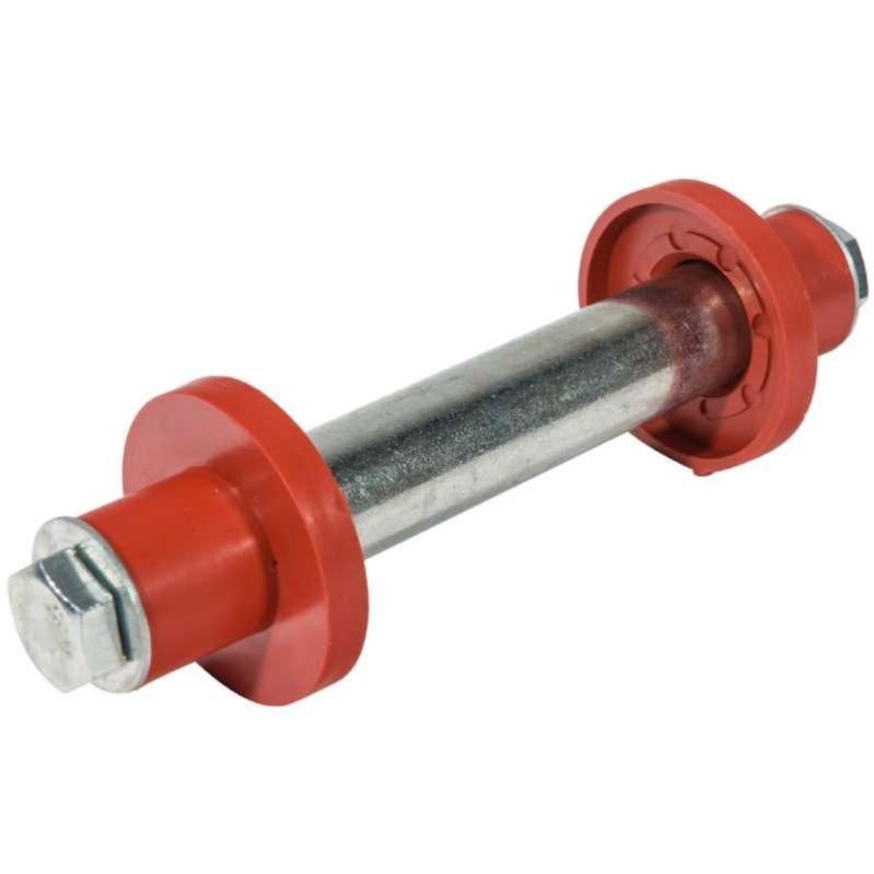 Axe en métal avec écrou pour fixation des roues de brouettes flasque