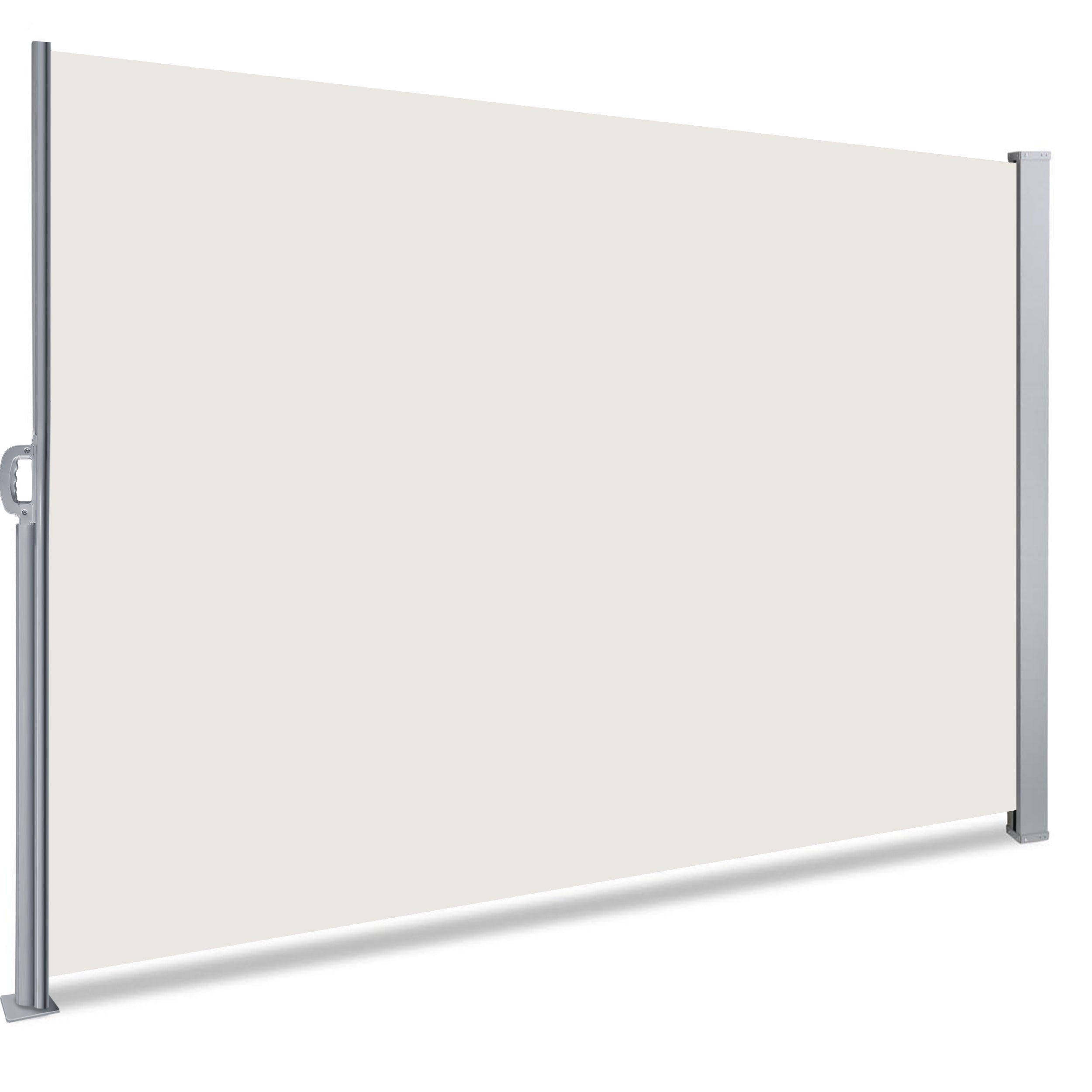 Toldo Lateral Retráctil para Balcón y Terraza, Protección de la intimidad,  180 x 300cm, Beige