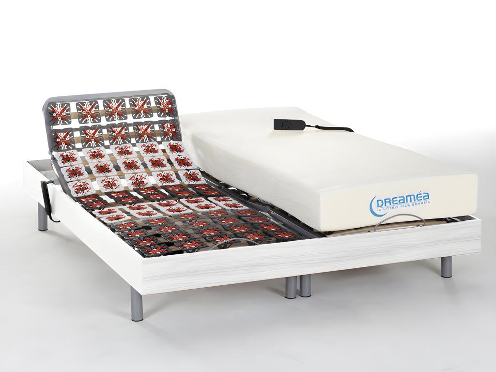 Lit Lectrique Relaxation Tout Plots Matelas M Moire De Forme Hesiode Iii De Dreamea Moteurs