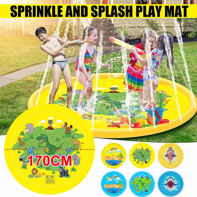 Parque infantil hinchable con chorros de agua para niños piscina