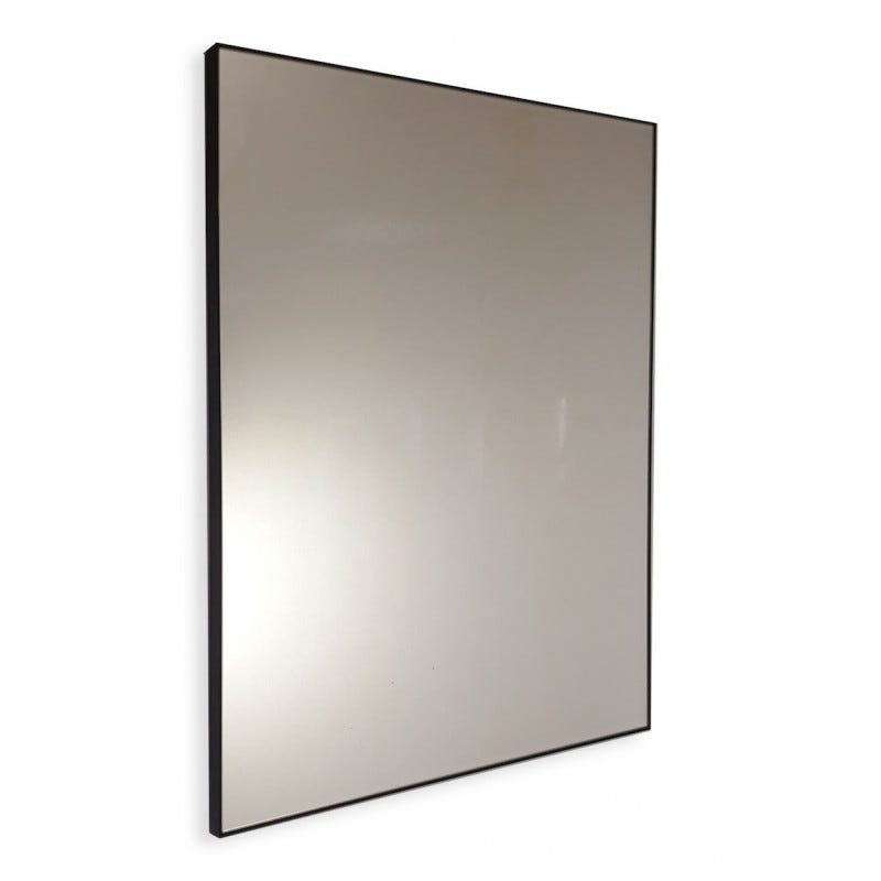 Specchio bagno su misura con cornice perimetrale nera 50x100