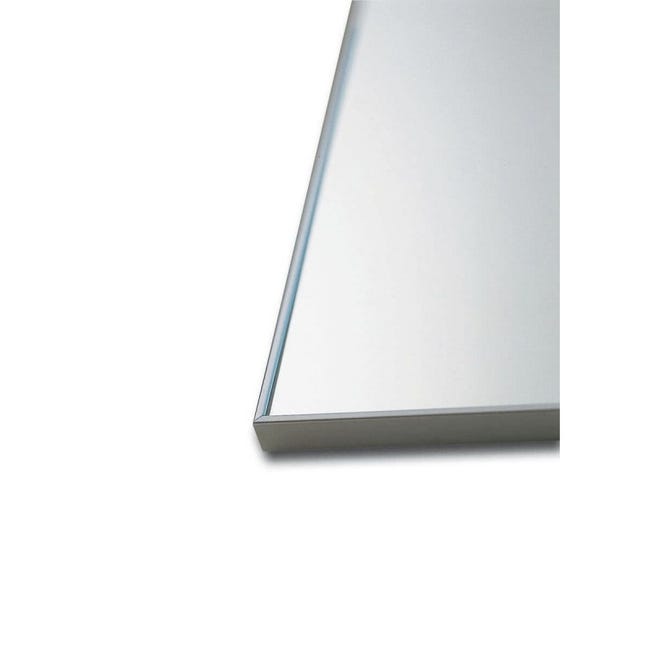 Specchio bagno su misura con cornice esterna in alluminio 100x40