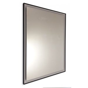 Specchio personalizzato su misura con cornice scavata perimetrale nera  40x90