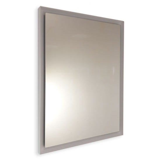 Specchio personalizzato su misura con cornice scavata bianca 70x70