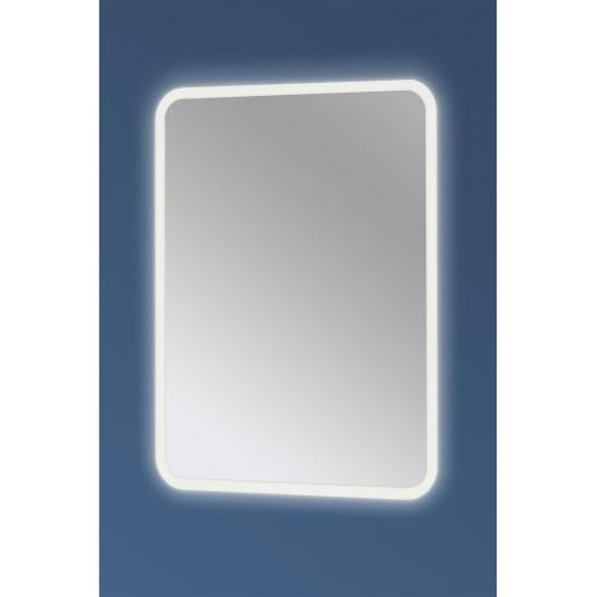 HOMCOM Specchio Da Bagno Con Luce LED 80x60 Cm: 3 Colori, Antiappannamento, IP44, Interruttore A Sfioramento
