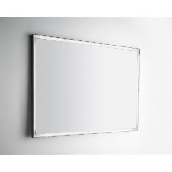 Specchio bagno a led 100x70 cm con cornice Nera + Antiappannamento,  Touchscreen, Specchio Ingranditore
