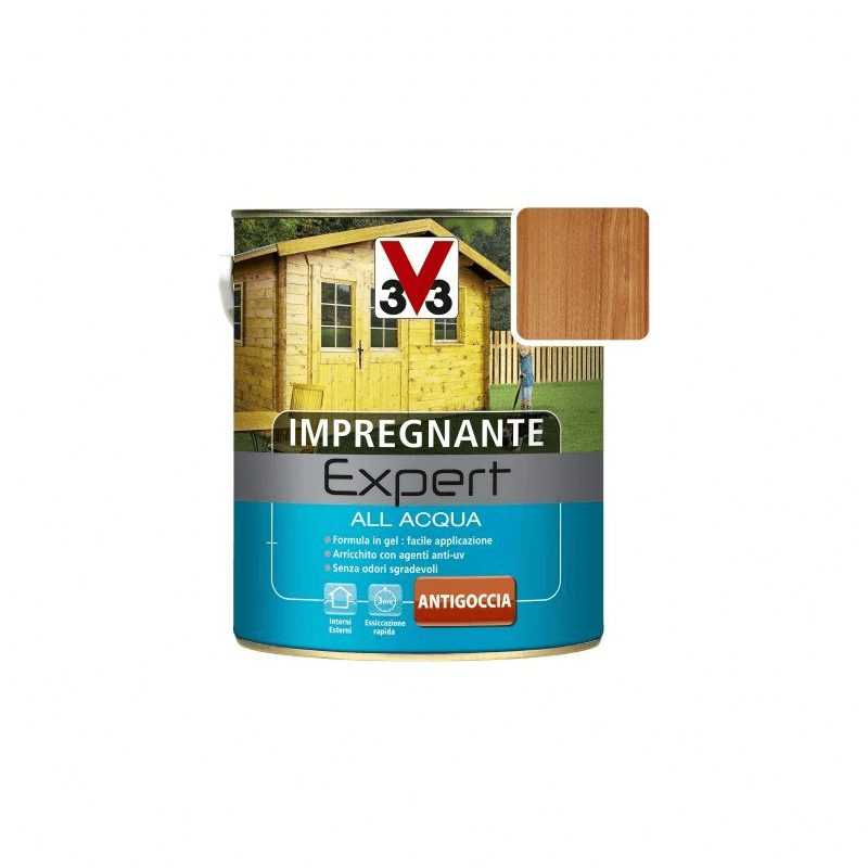 V Impregnante Per Legno Expert Ad Acqua In Gel Interno Esterno Noce Scuro Lt Leroy Merlin