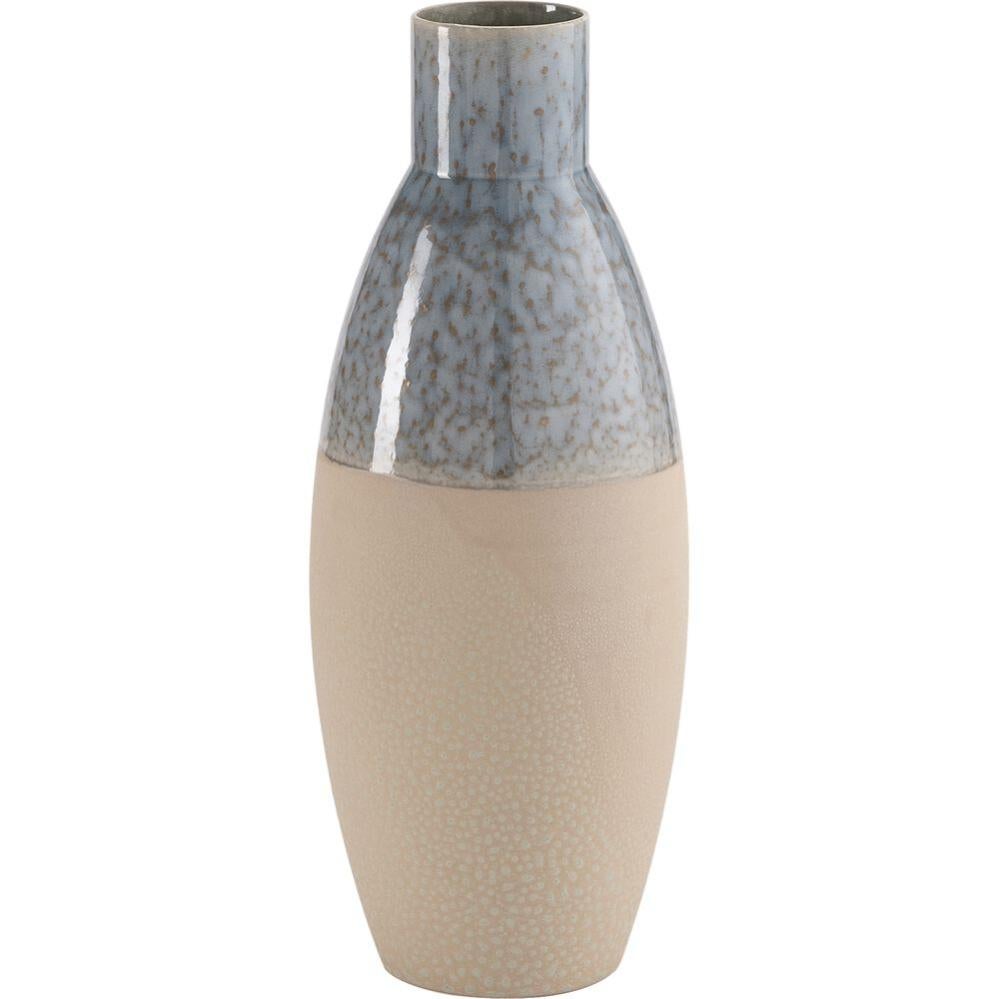 Vase Faïence Bleu APT ALINEA Diam. 15 x H44 cm Leroy Merlin