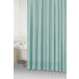 Rideau de douche tissu imperméable, 183,0 cm x 183,0 cm rideau douche en  polyester, rideau textile lavable ourlet renforcé, bleu azur 