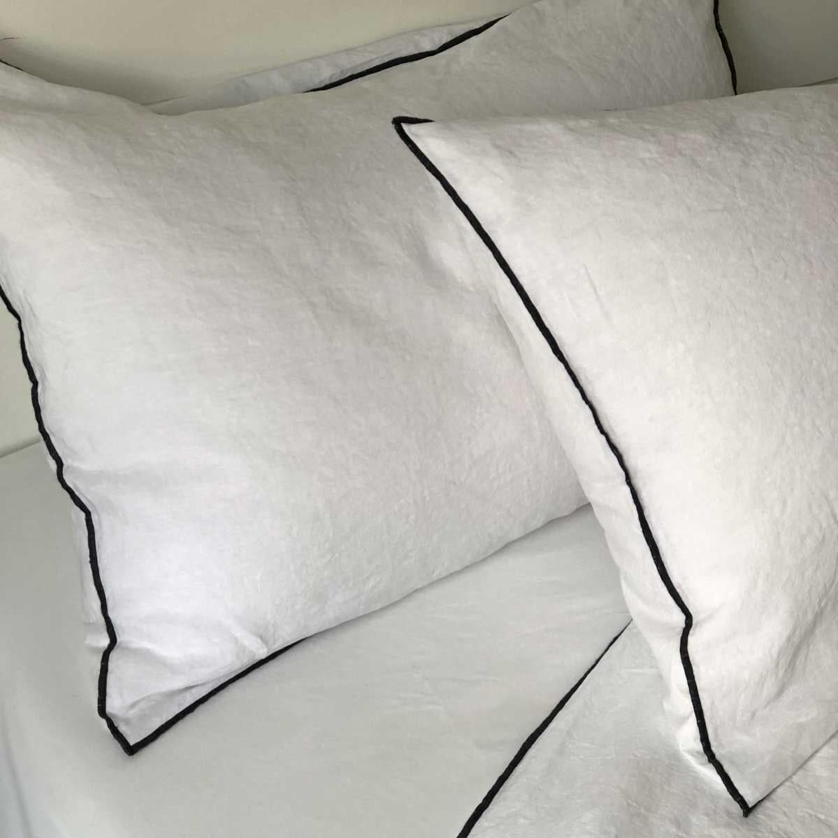 MADURA - Lot de 2 taies d'oreiller Celiane en Percale de coton unie