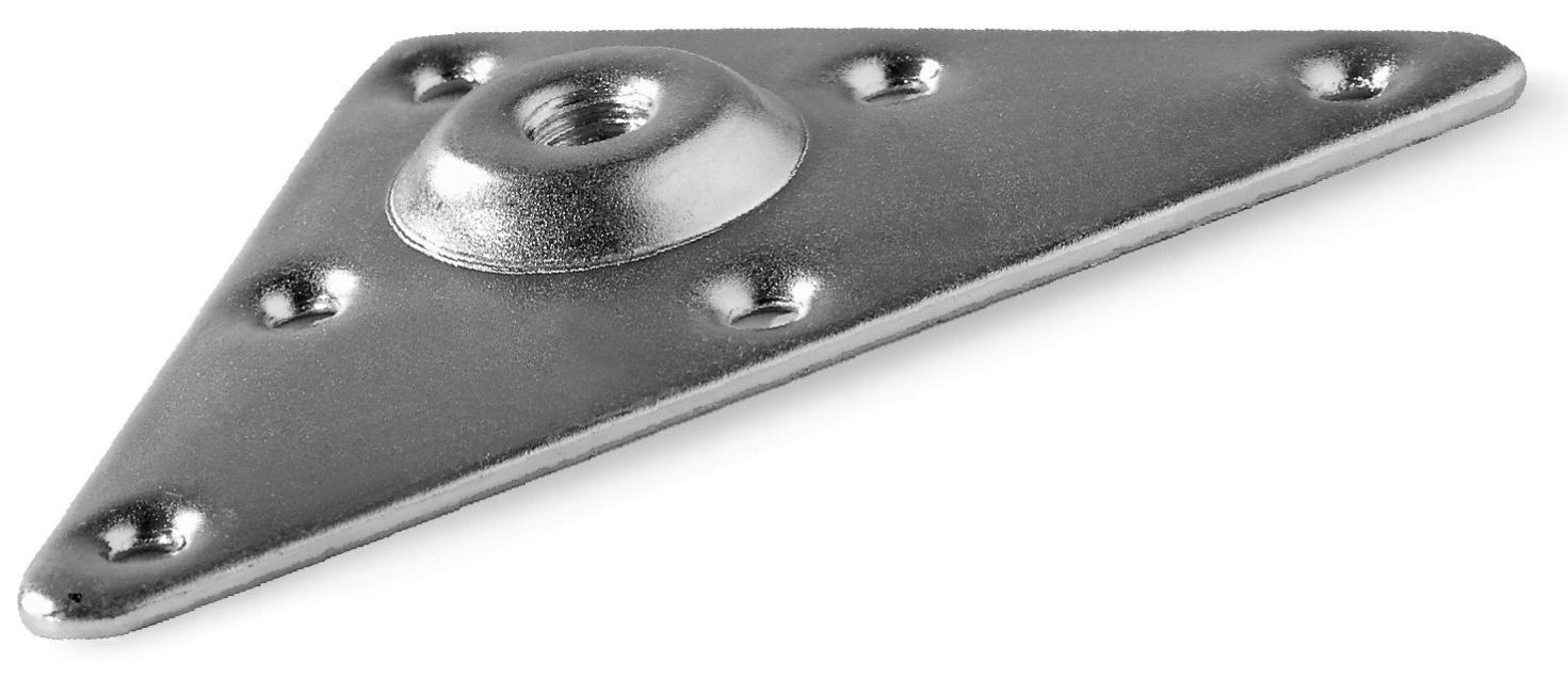 Piastra Zincata Per Piedi In Legno Per Mobili E Cucine Filetto M10 - Foto 6