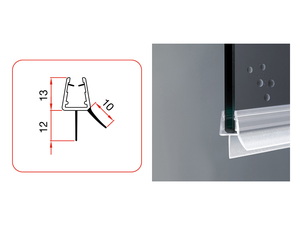 Guarnizione box doccia trasparente sottoporta porta vetro ricambi 8mm anta  100cm