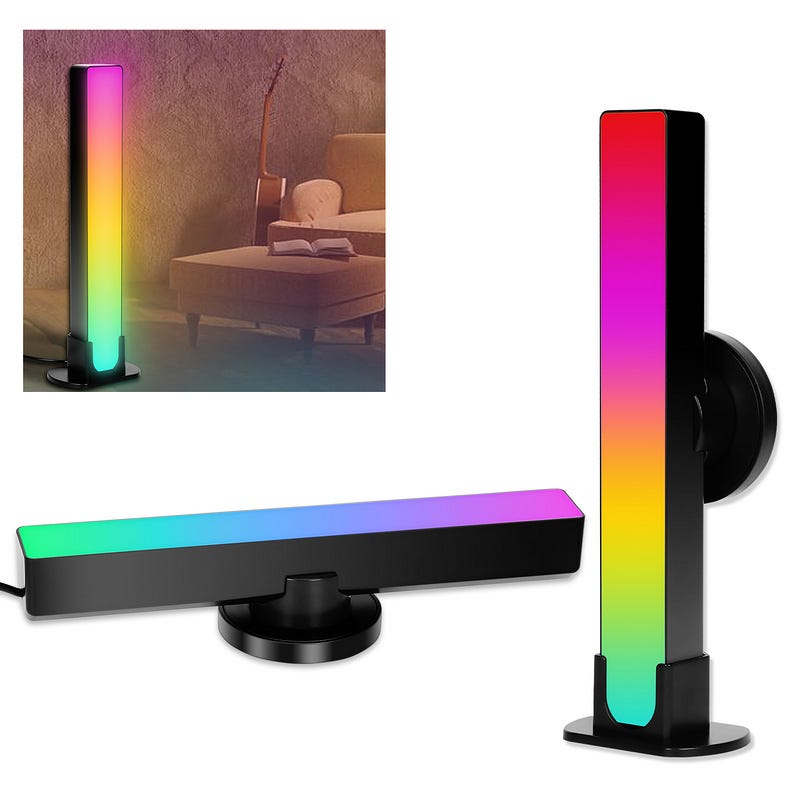 Barra luminosa a LED intelligente, lampada a barra luminosa RGB per la sala  da gioco con molteplici effetti luminosi e modalità musicali, LED TV  Retroilluminazione Intelligente per PC TV da gioco 