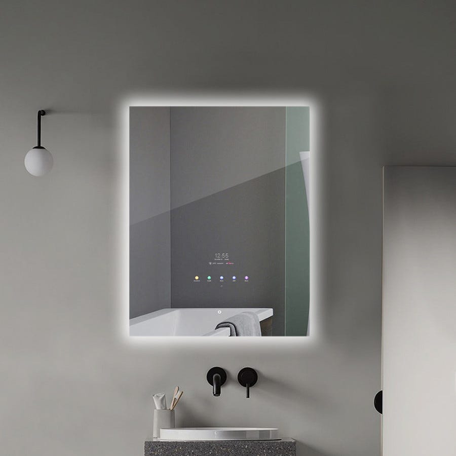 Espejo de luz conectado wifi bluetooth, Hyde 80 x 60 cm