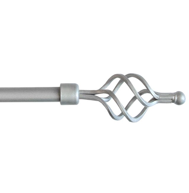 Bastone estendibile per tende, Acciaio INOX, weiß - perlweiß, 40 - 60 cm Bastone estendibile per tende, Acciaio INOX, weiß - perlweiß, 40 - 60 cm