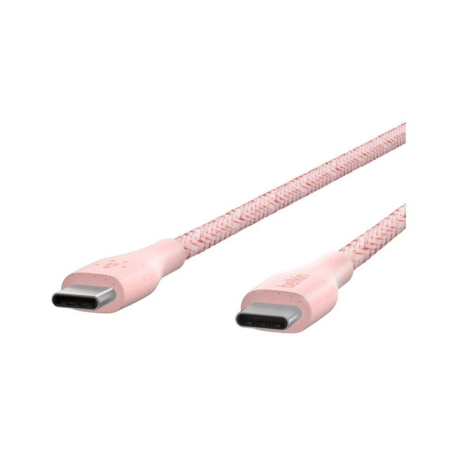 Câble USB C BELKIN USB-C vers USB-C avec sangle Rose