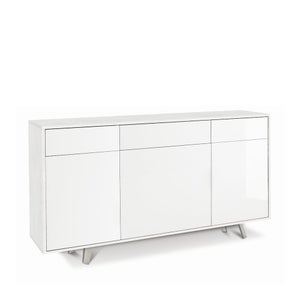 KTHLBRH mobiletto soggiorno mobiletto da cucina mobile cucina Credenza  Bianco Lucido 57x35x90 cm in Truciolato Adatto a soggiorno, sala da pranzo,  camera da letto, cucina : : Casa e cucina