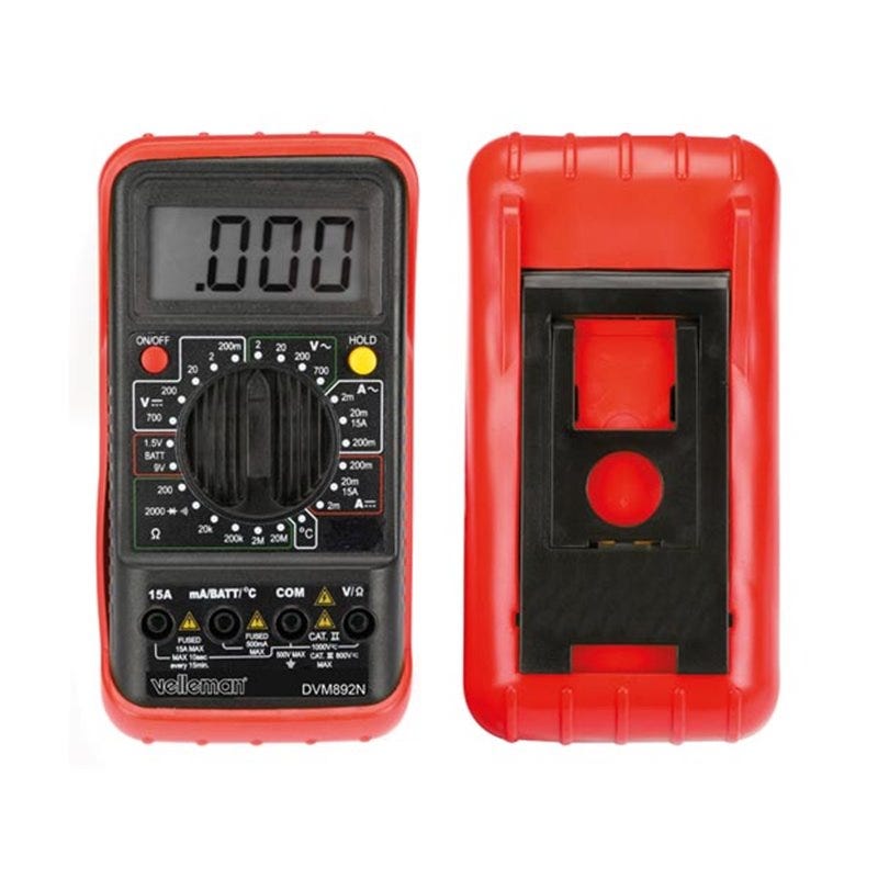Multimètre numérique professionnel avec pince - Incl. batterie et
