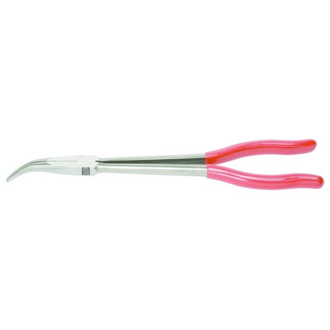 KS TOOLS Pince Extra-Longue Bec Demi-Rond Coudé 90° Classic – 270 Mm – Chrome Vanadium Robuste Et Précise