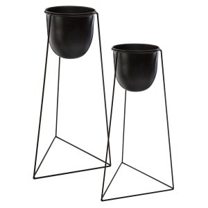 Set de 2 x soportes de flores Juprelle - con Macetero - Estantes para  plantas - Estilo decorativo - Metal 