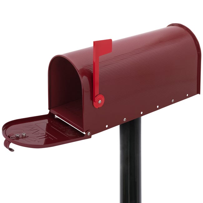 aerolíneas Borrar Kilómetros Buzón US Mail de aluminio para correo postal americano rojo con soporte |  Leroy Merlin