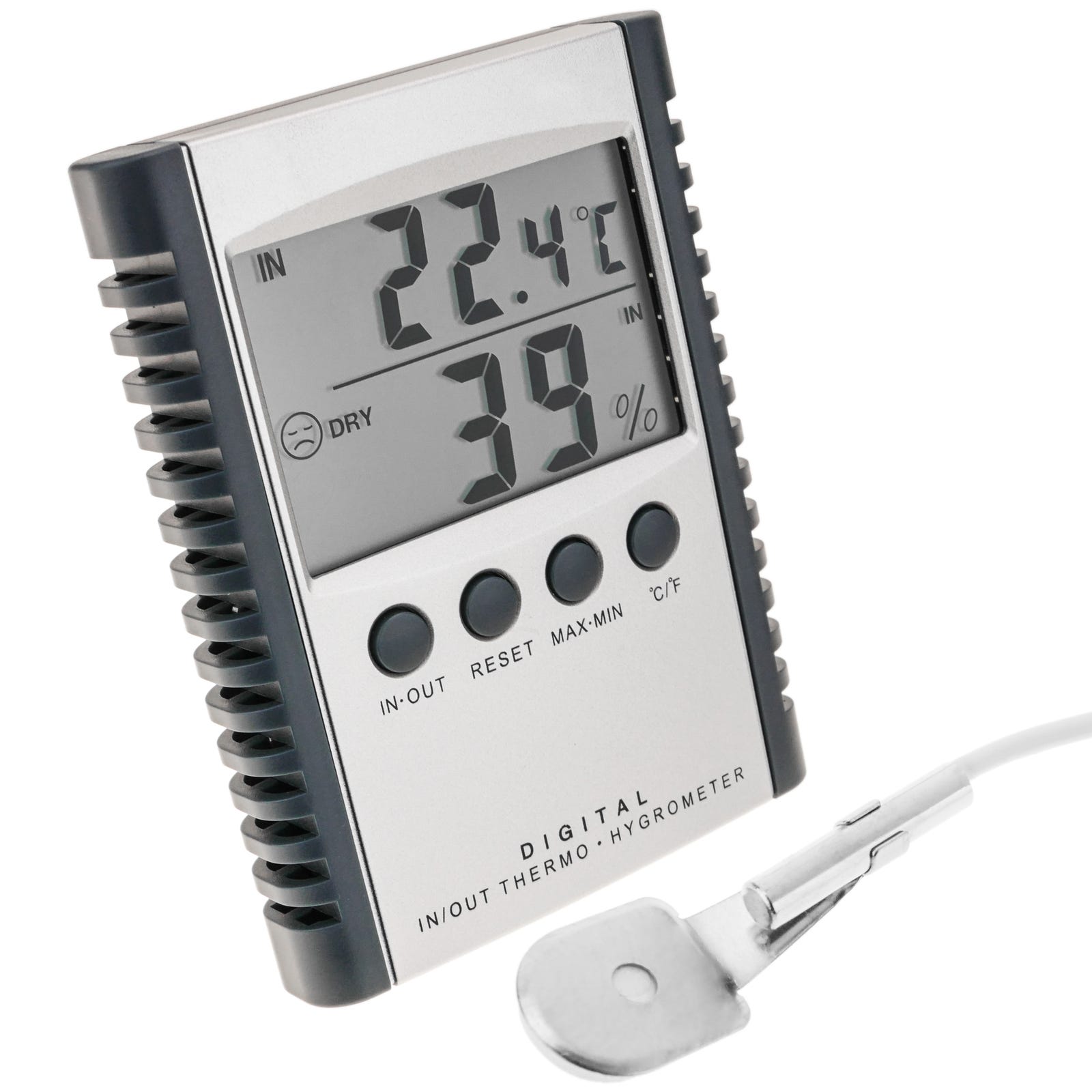 Thermomètre hygromètre avec double capteur intérieur et extérieur DW-0204