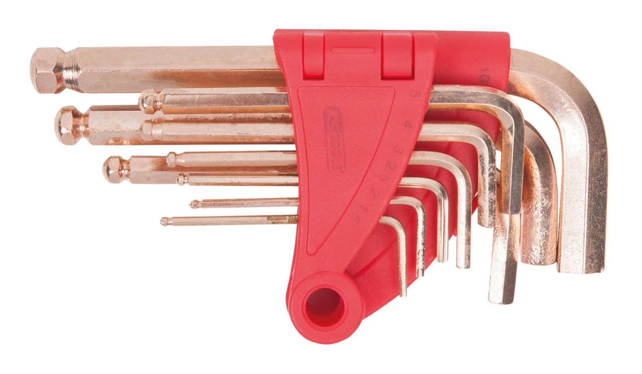 KS TOOLS Serie di chiavi maschio esagonali piegate in acciaio | Leroy