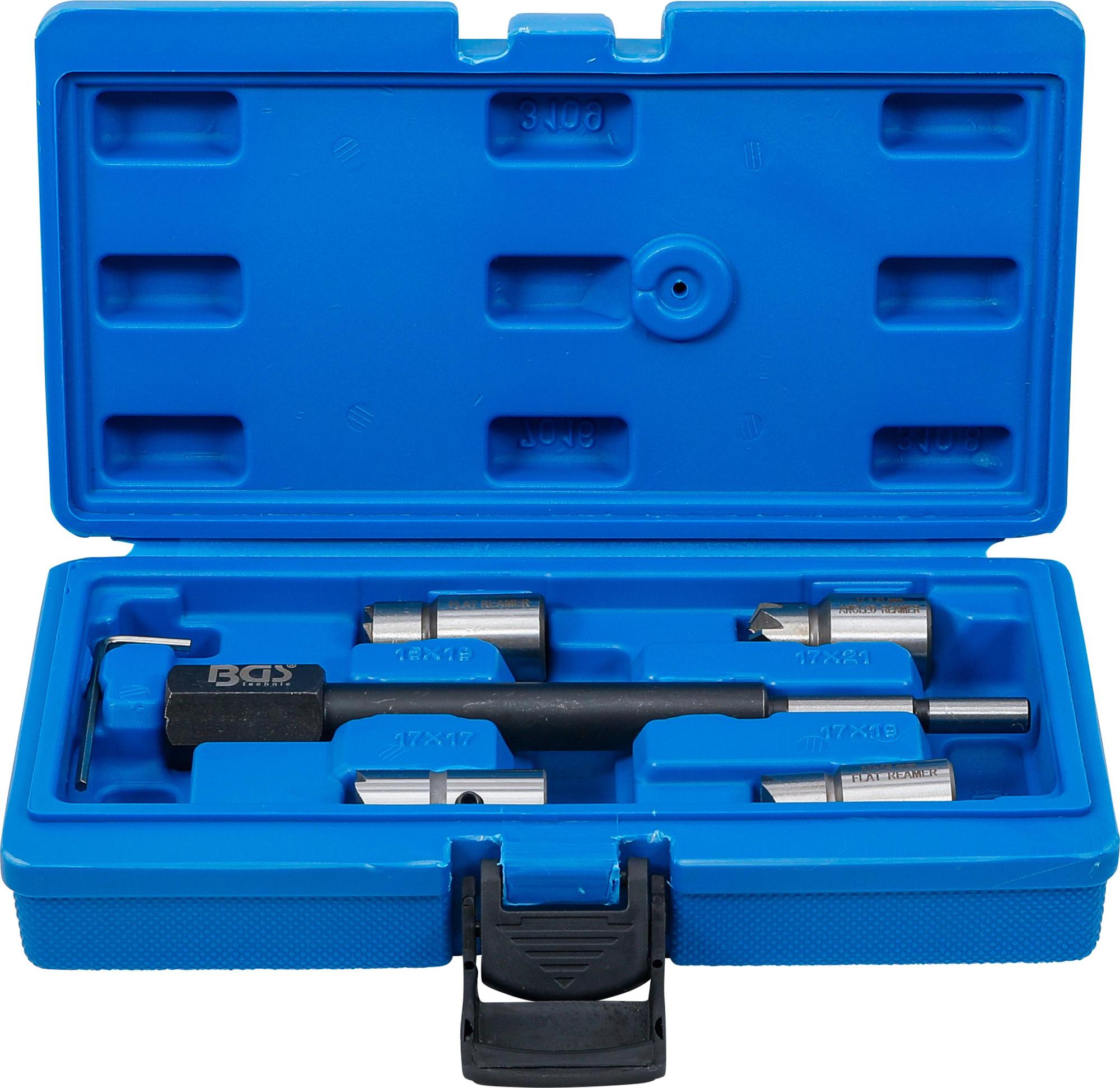 Satra S-XDI17 Set Di 17 Frese Per Pulizia E Riparazione Sedili Iniettori - Per Motori Common Rail Mercedes, BMW, Bosch, Delphi, In Valigetta
