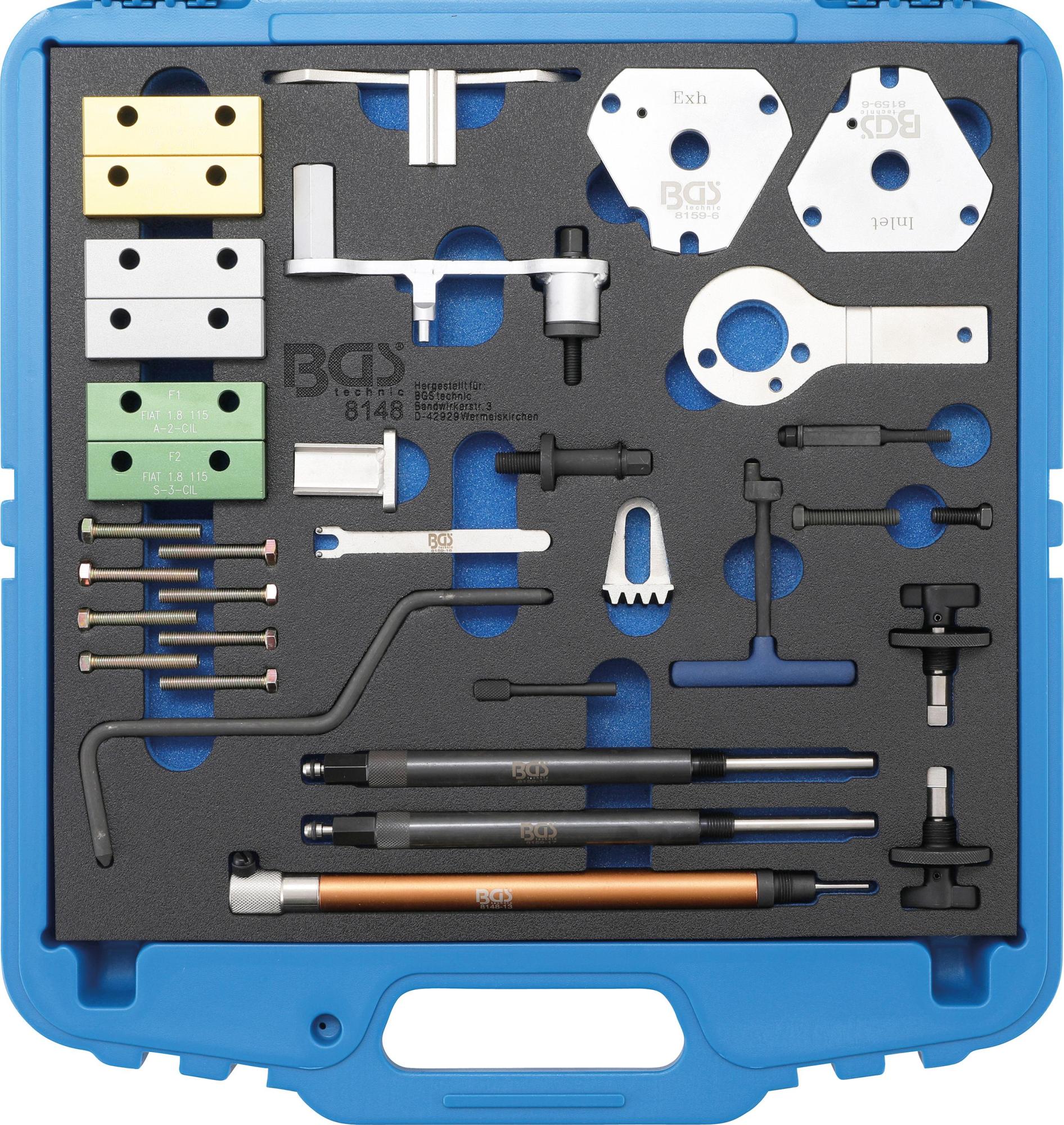 Coffret Calage Moteur VAG 7 Pièces | Pour Golf, Audi A3 2.0 FSI/TFSI | Tiges, Tendeur, Blocage Arbre à Cames