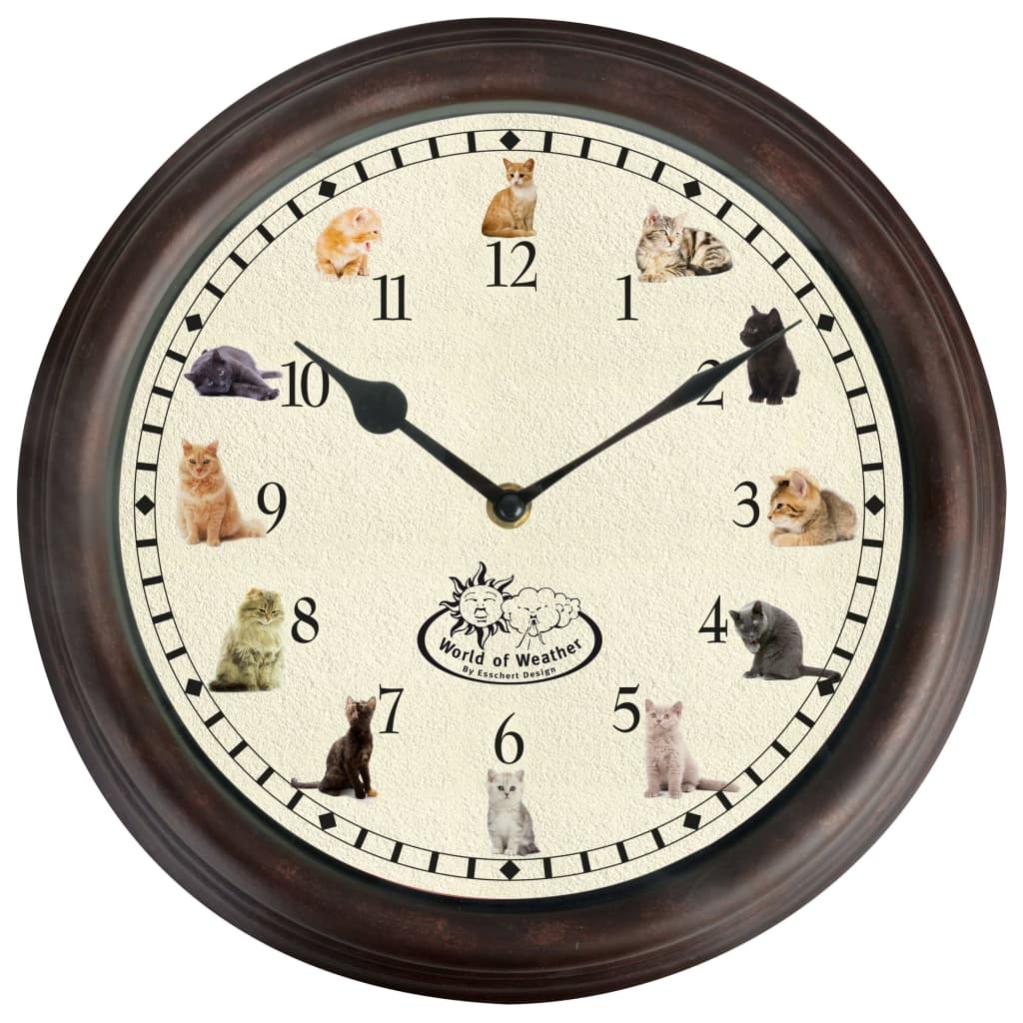 Horloge Murale Avec Sons De Chat 30 X 4 6 Cm Dec Leroy Merlin