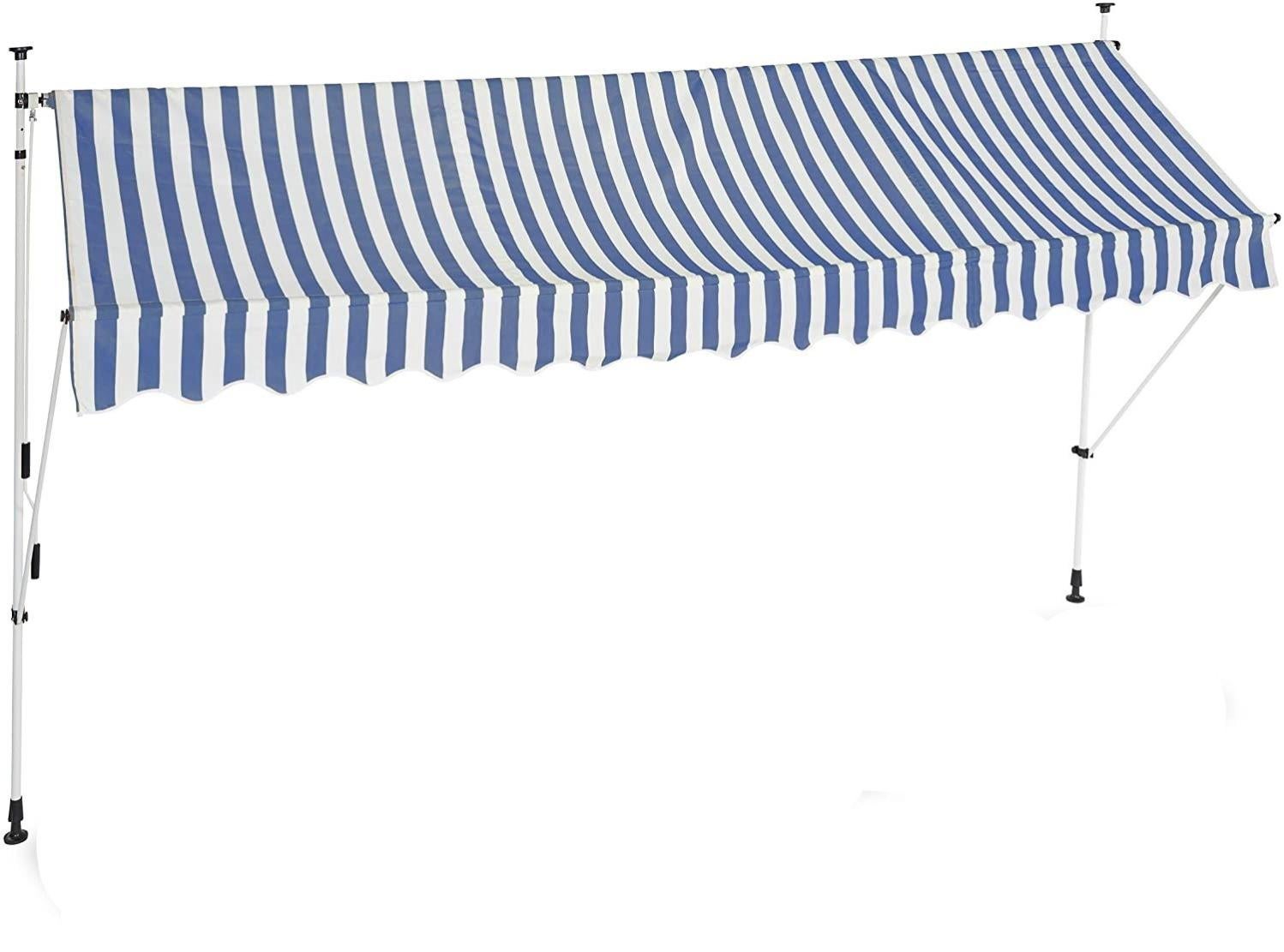 Store banne télescopique de balcon manivelle hauteur réglable résistant