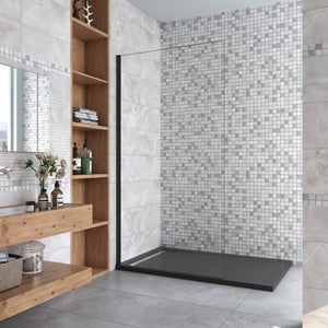 Paroi de douche fixe 110x200 cm - CALYPSO verre 8 mm securit anti-calcaire